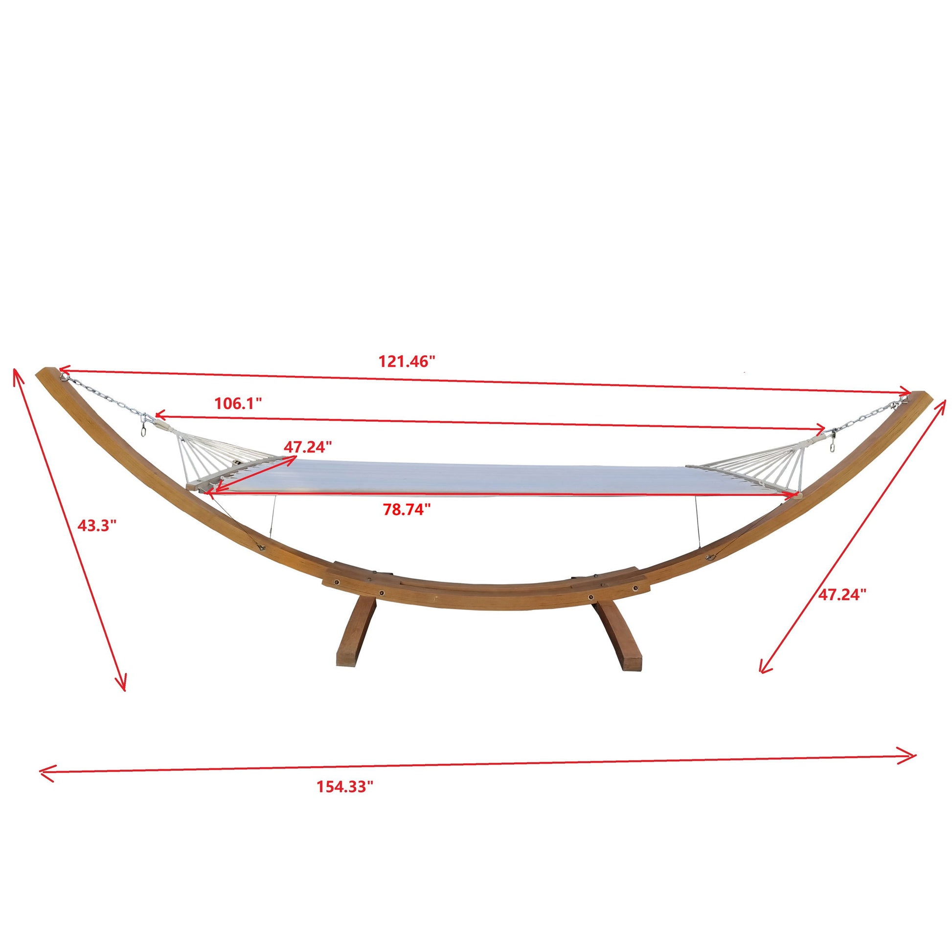 Person Hammock With Stand Set For Indoor Outdoor Standalone - Beige