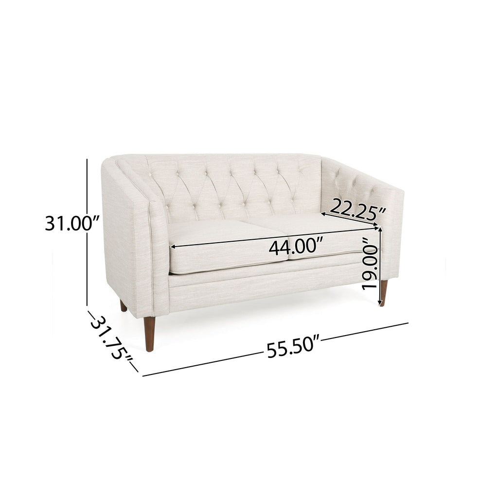 Sophisticated Loveseat With Diamond Stitched Detailing