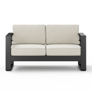 Maya Bay - Loveseat - Black / Beige