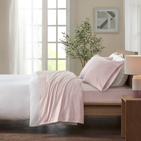 Cozy 100% Printed Sheet Set - Blush Dots