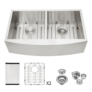 Farmhouse Double Bowl Sink With 50/50 Layout