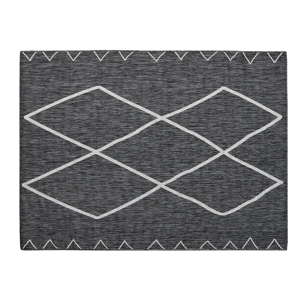Darya - 8' X 10' Moroccan Indoor / Outdoor Rug - Gray / White