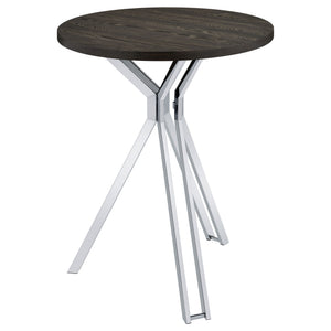 Edgerton - Round Height Bistro Bar Table - Dark Oak