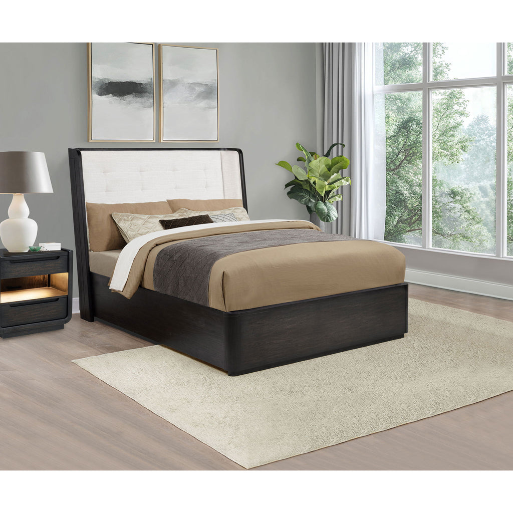 Bangor - Wingback Bed With Upholstered Headboard