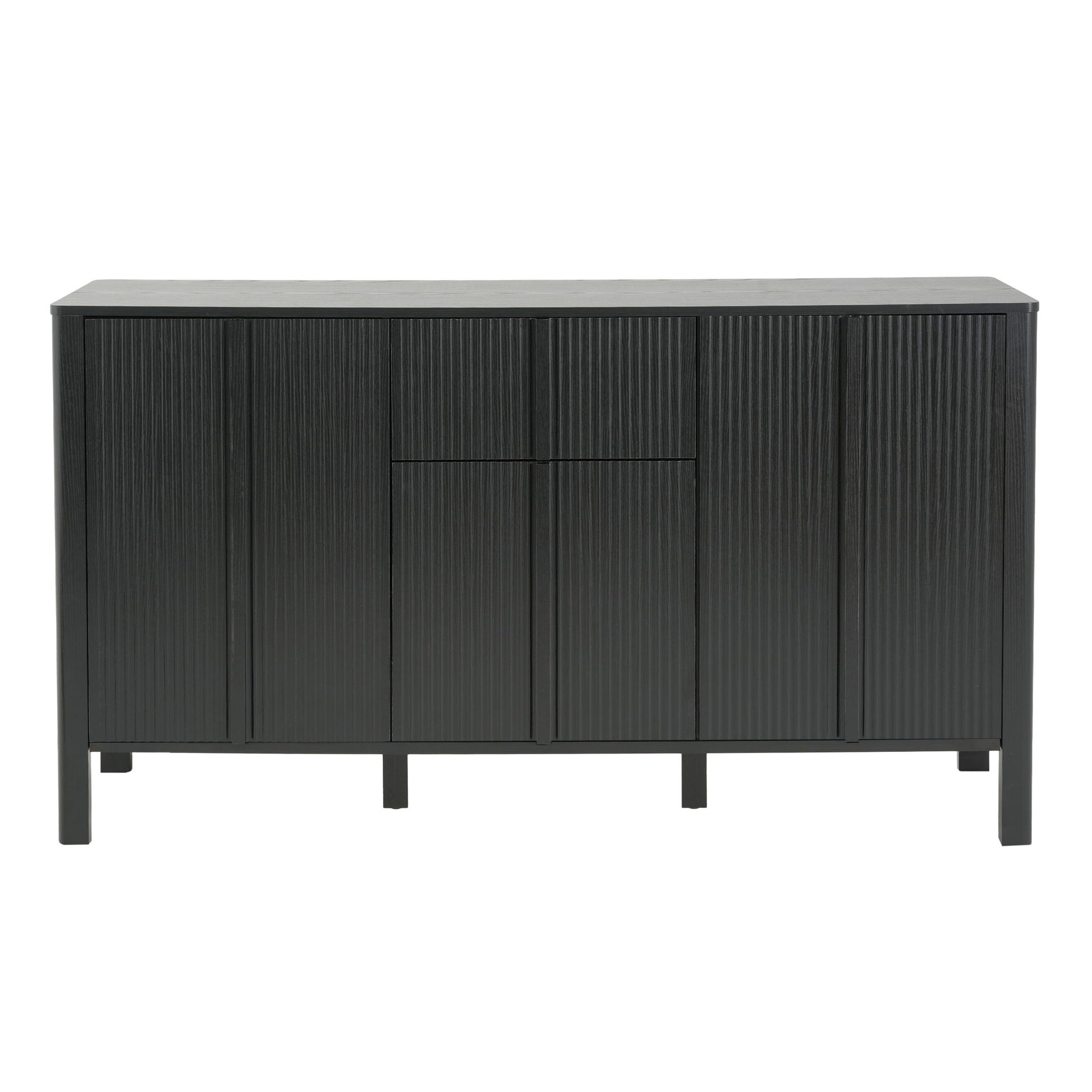 Colored Fluted Sideboard With 3 Doors And 1 Drawer