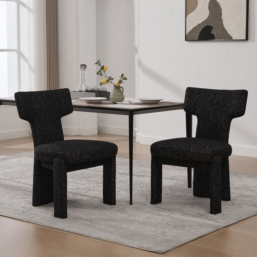 Armless Curved Back Accent Chairs