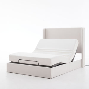 Caron 4.0 - Queen Size Adjustable Bed Frame With Wireless Remote Control, Head And Foot Incline, Massage Function - Black / Gray