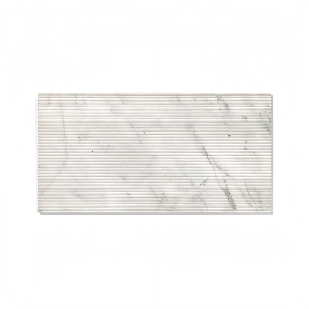 Snow Mountain Ol Textured Marble Tiles For Wall Decoration - White / Natural