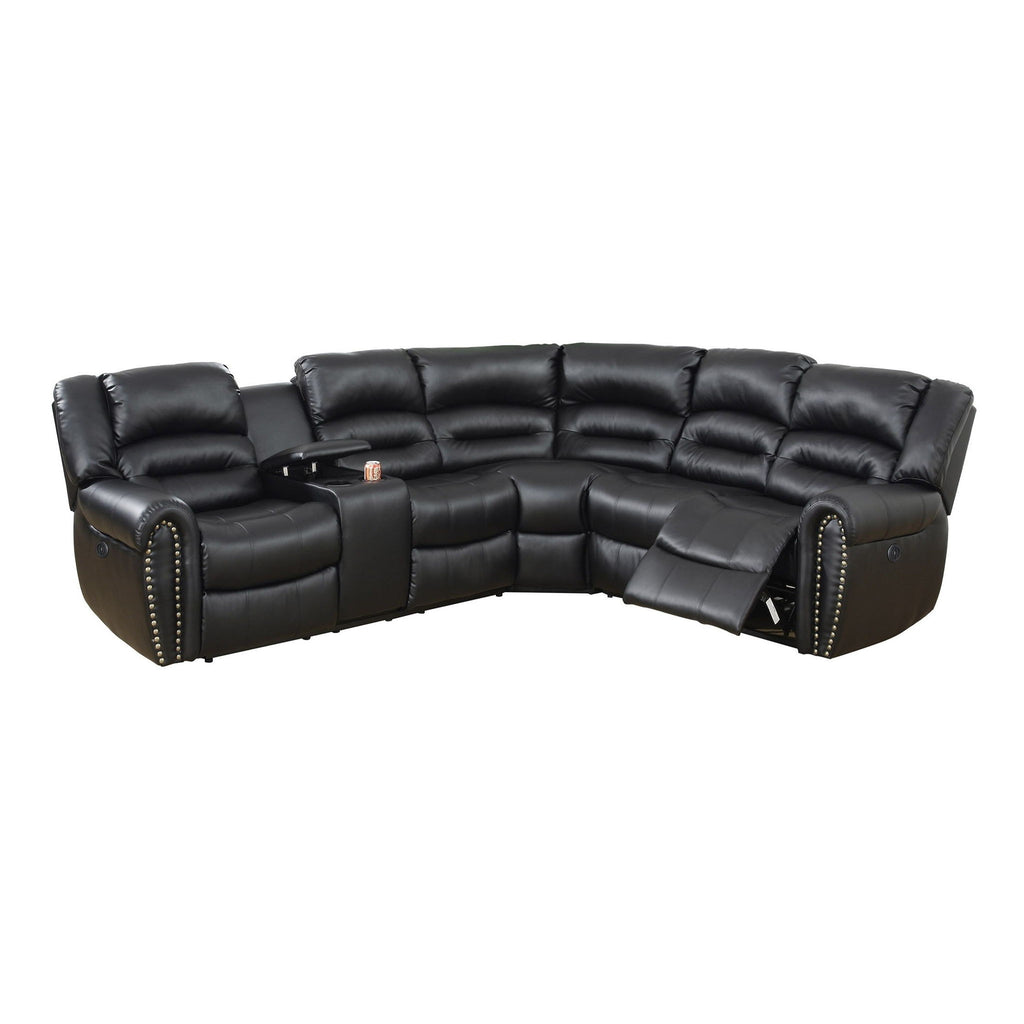 Reclining Sectional Sofa With Console