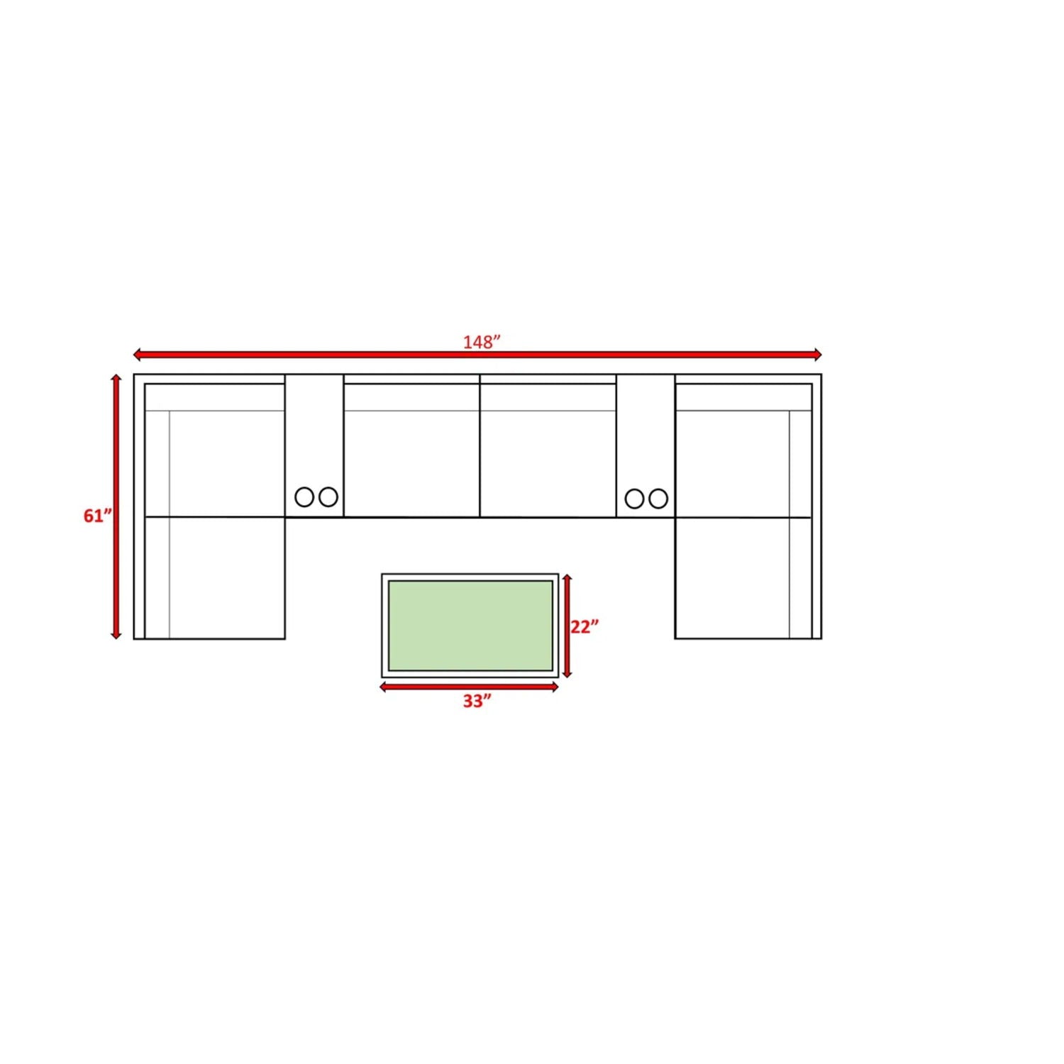 Comfortable Modern Patio Rattan Sectional Set With Cushions