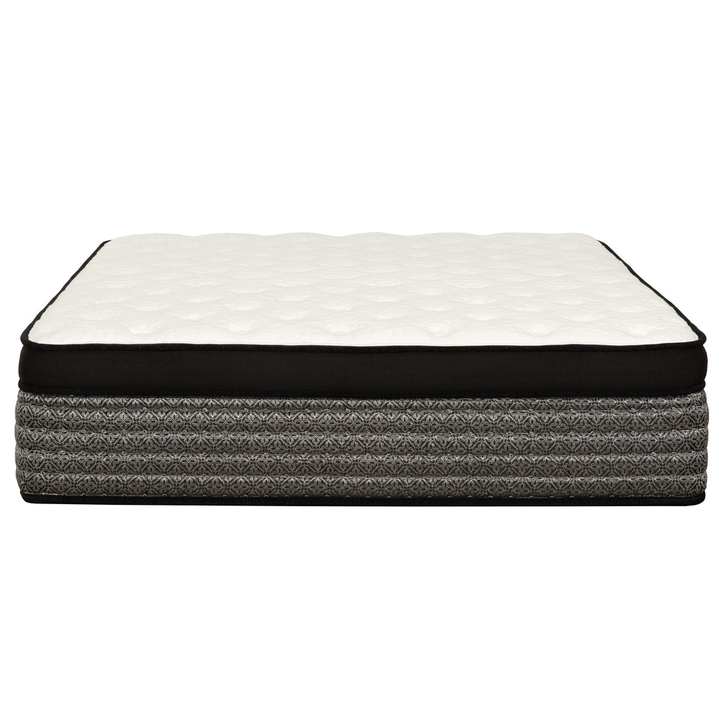 Premium 16" Queen Size Hybrid Mattress In A Box Plush Gel Memory Foam Top With Cooling Technology - Gray / White