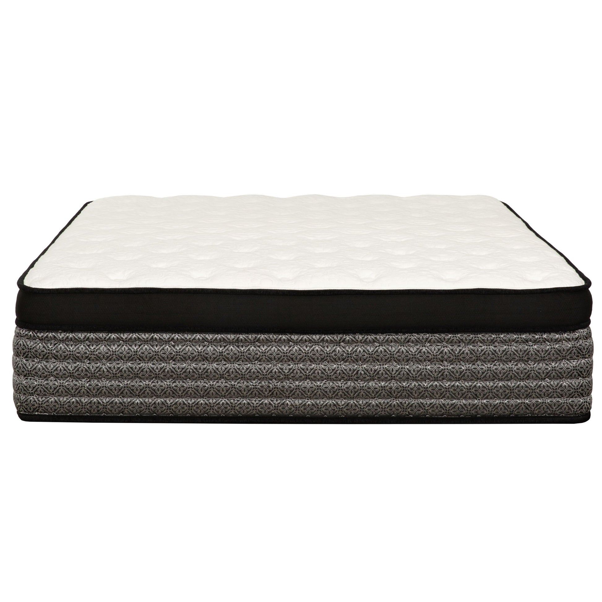 Premium 16" Queen Size Hybrid Mattress In A Box Plush Gel Memory Foam Top With Cooling Technology - Gray / White