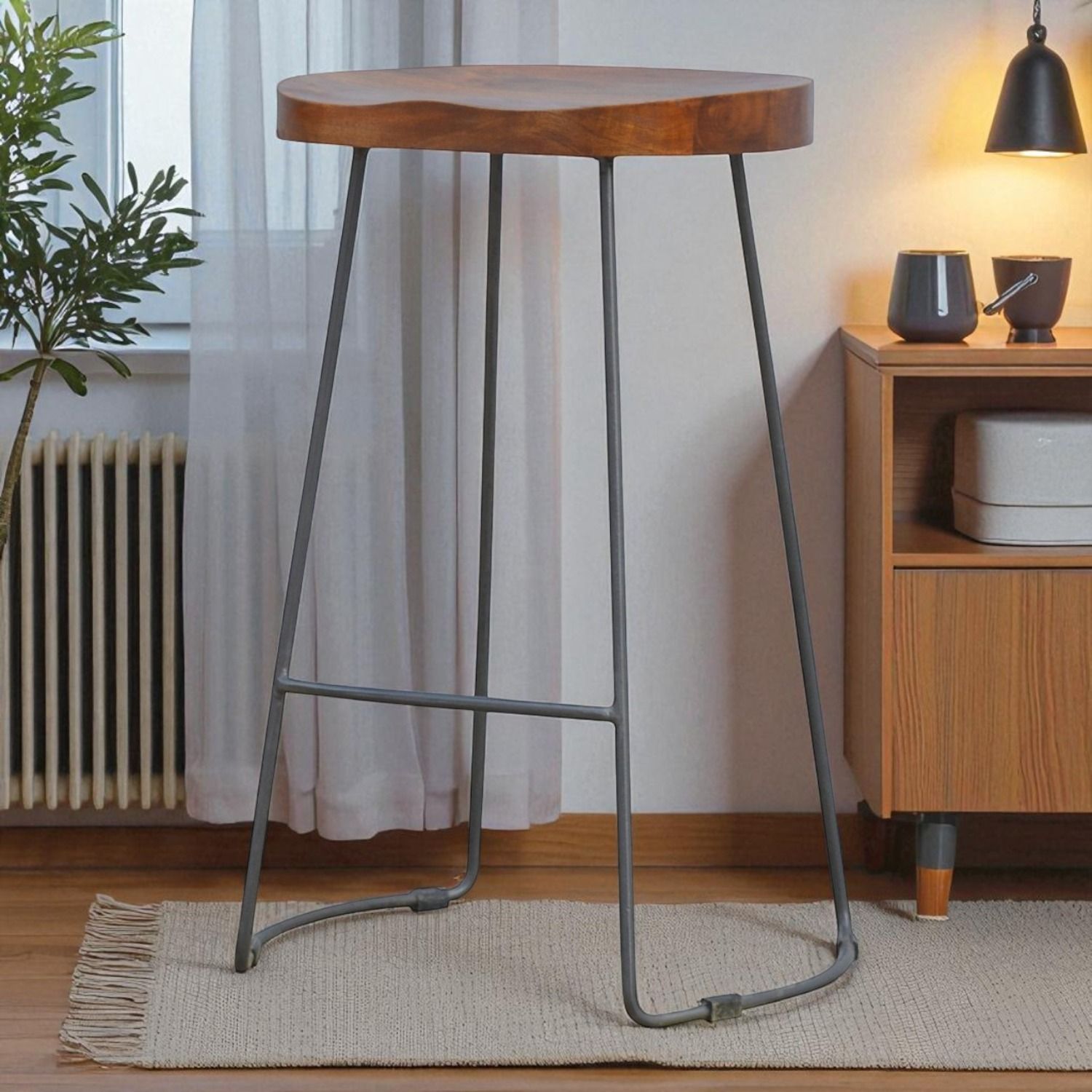 Chunky Bar Stool - Chestnut