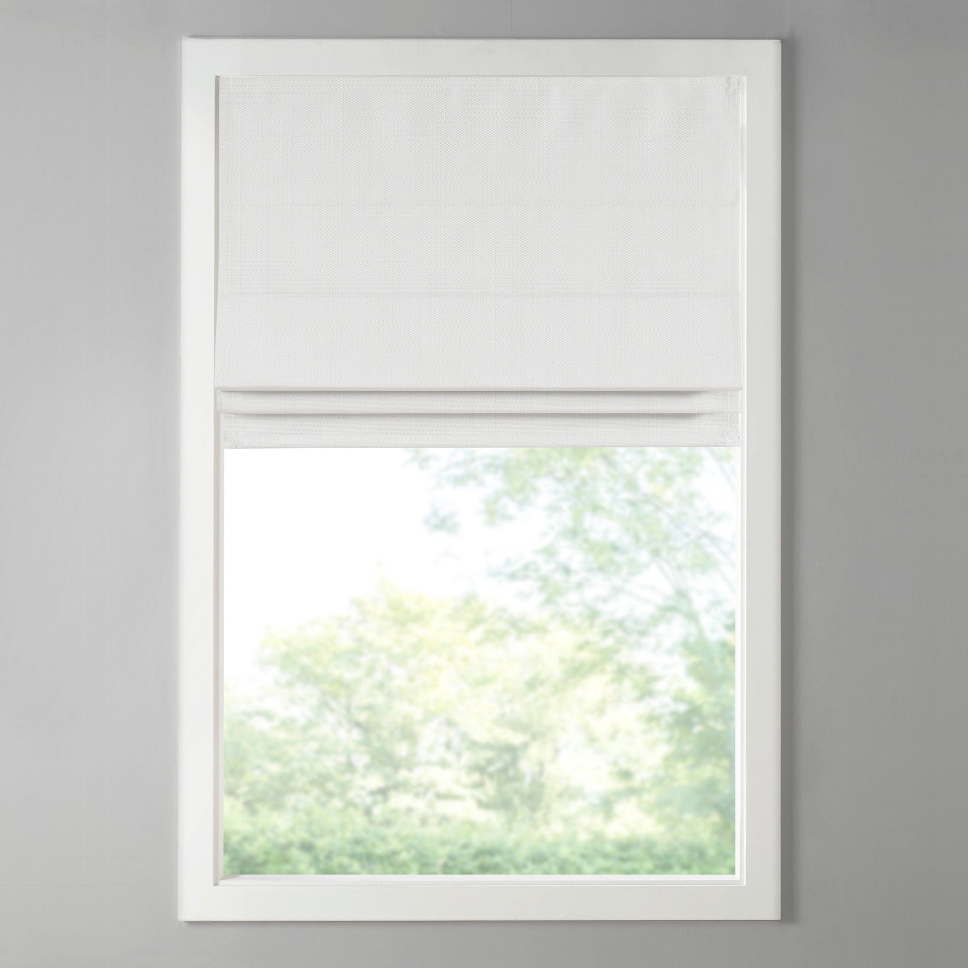 Galen - 31" Basketweave Room Darkening Cordless Roman Shade - White