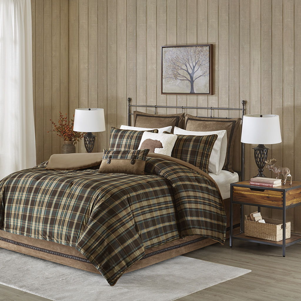 Hadley Plaid - Twin Oversized Cozy Spun Comforter Set - Multi