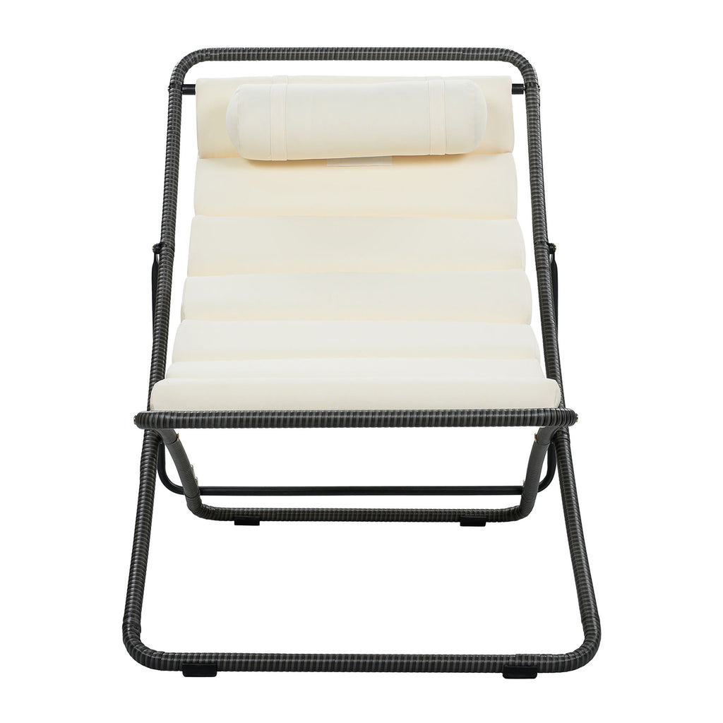 Outdoor Folding Chair With Adjustable Backrest (Set of 2)