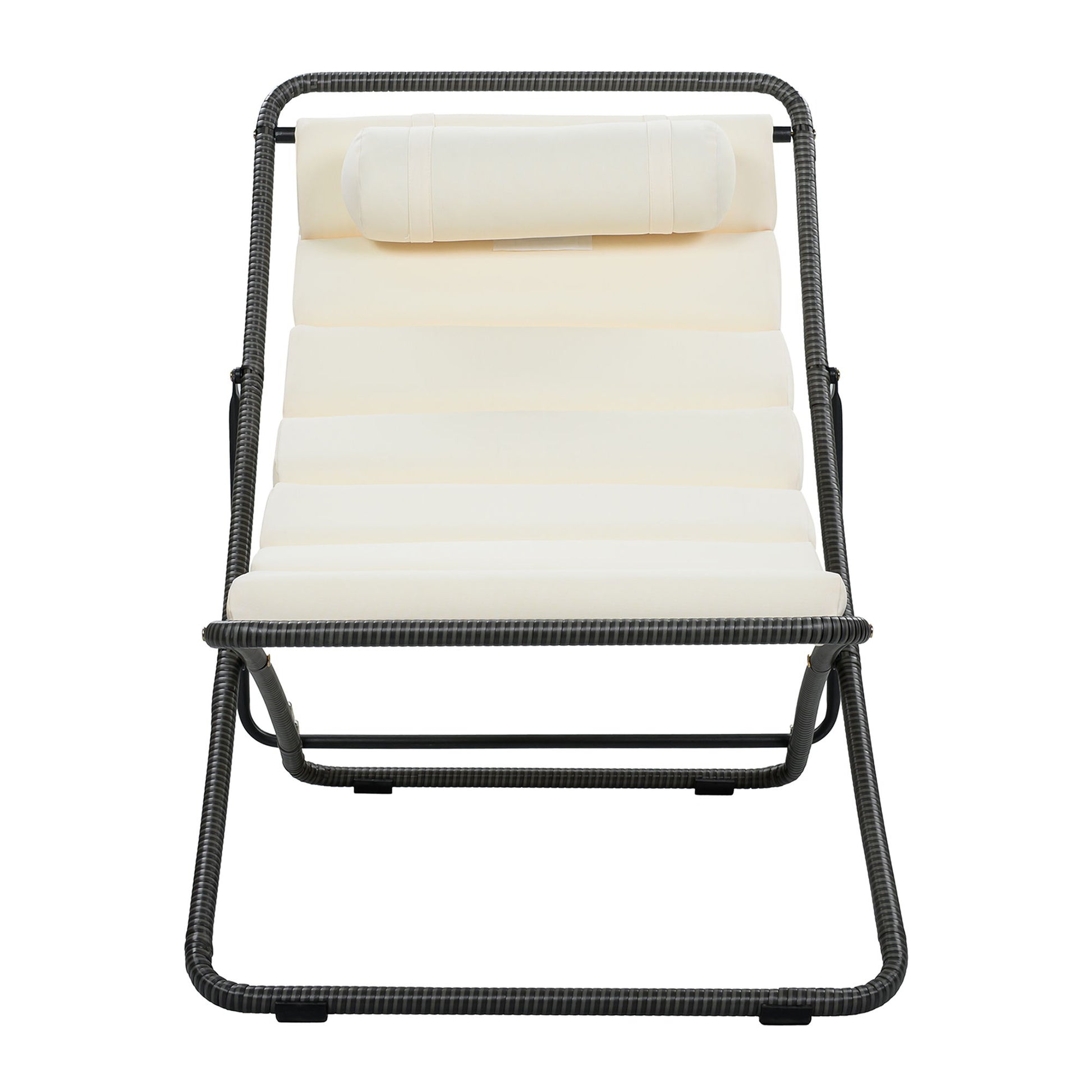 Outdoor Folding Chair With Adjustable Backrest (Set of 2)