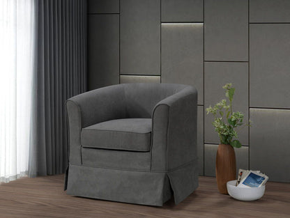 Tucker - Woven Fabric Swivel Barrel Chair