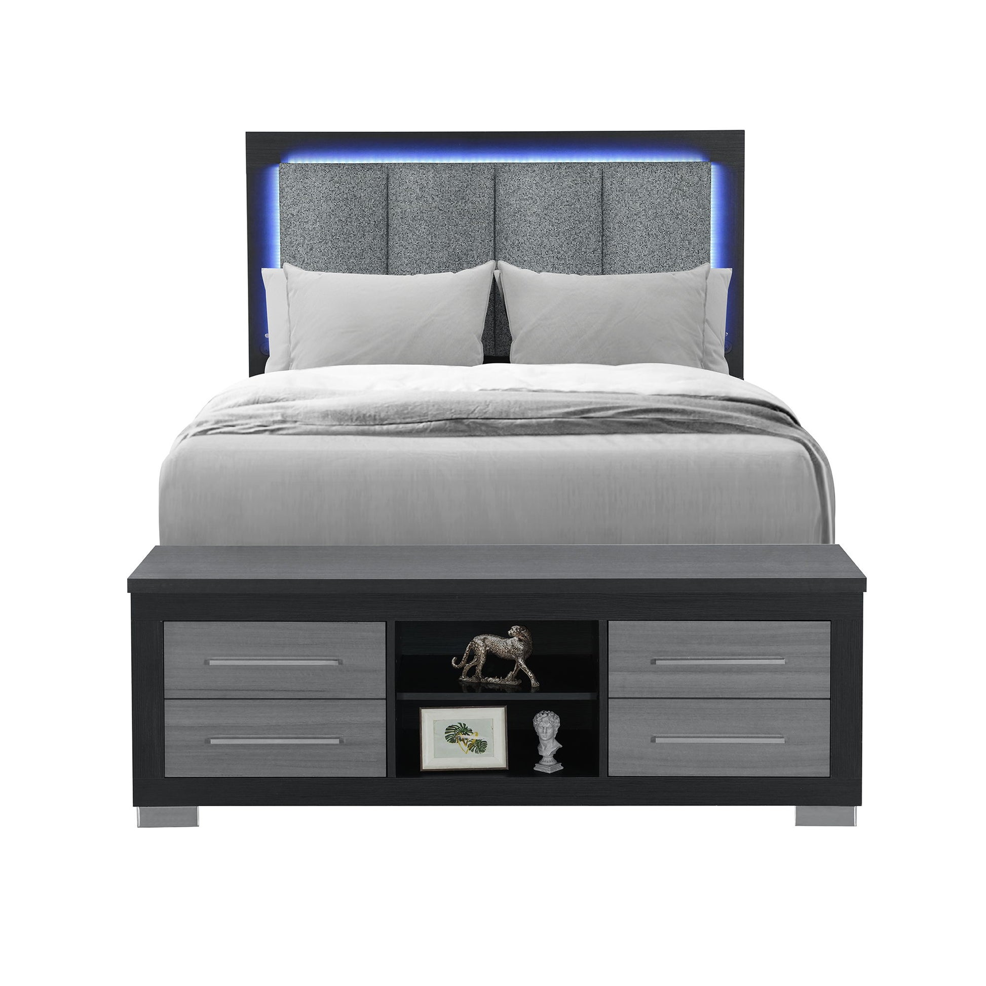 Emilia - Bed With Storage And LED Lighting
