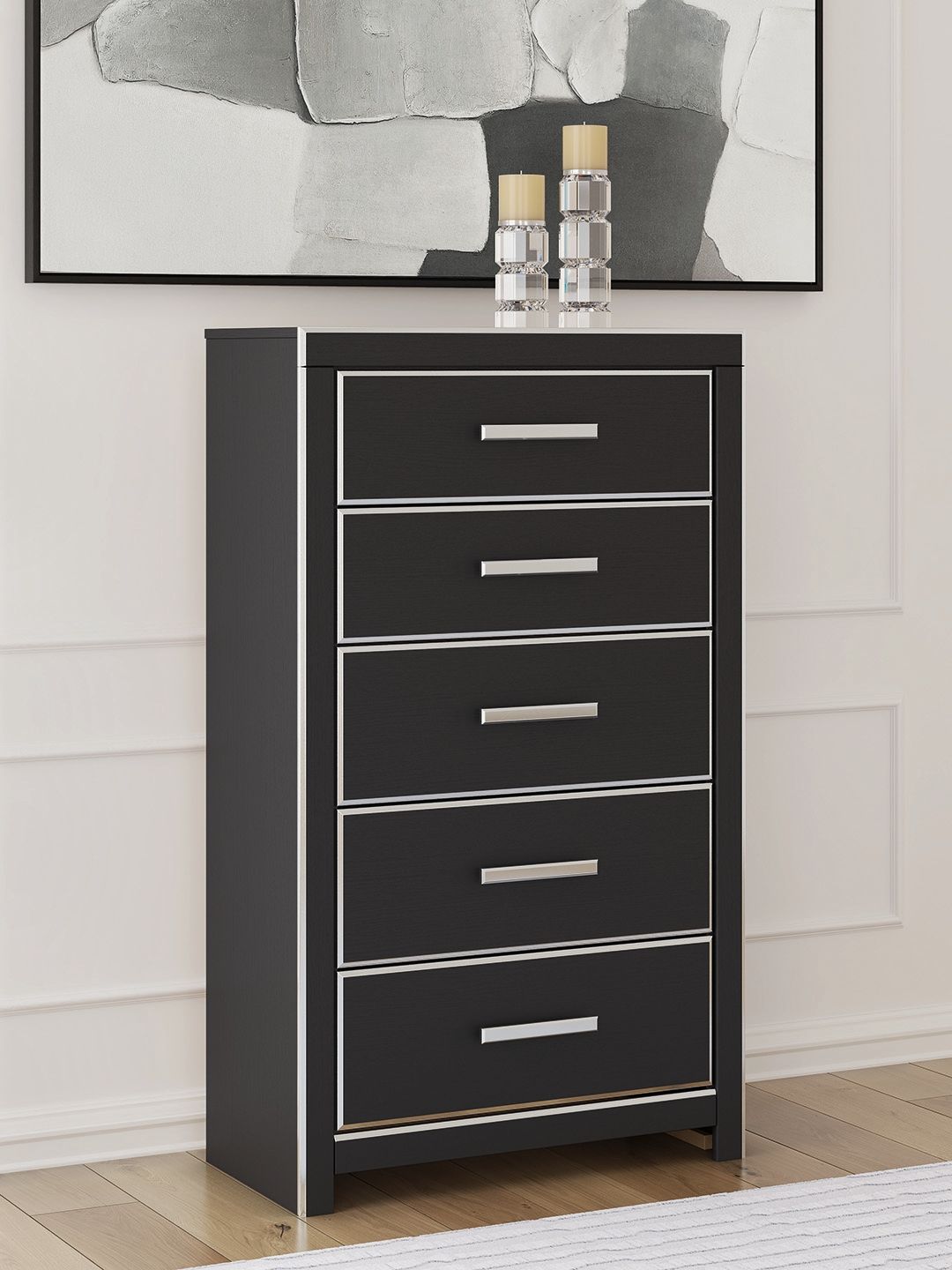 Zuraleus - Five Drawer Chest - Black