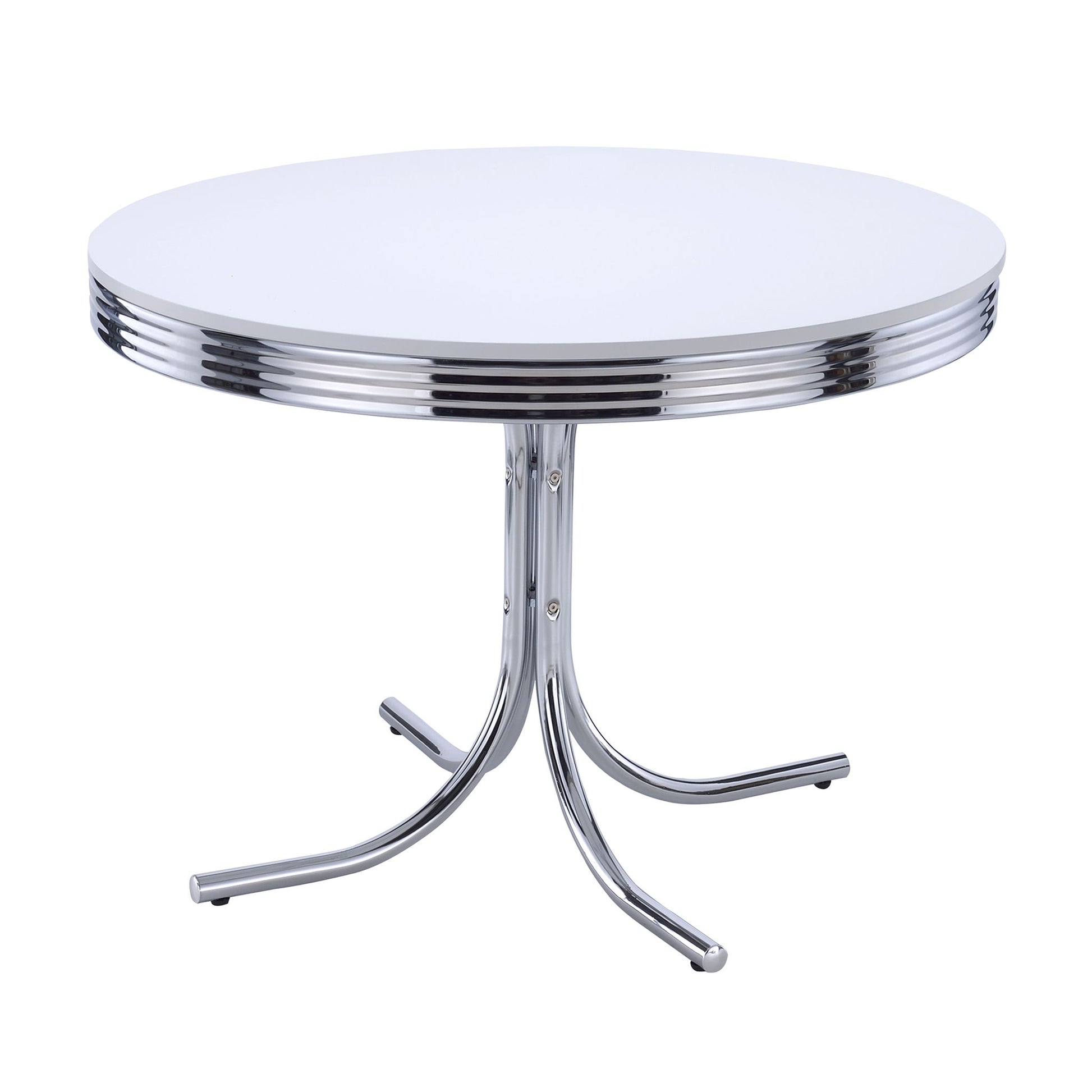 Parlisse - 5 Piece Round Dining Sets And Chairs - White