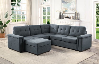 Isla - Fabric Sectional Sofa With Ottoman