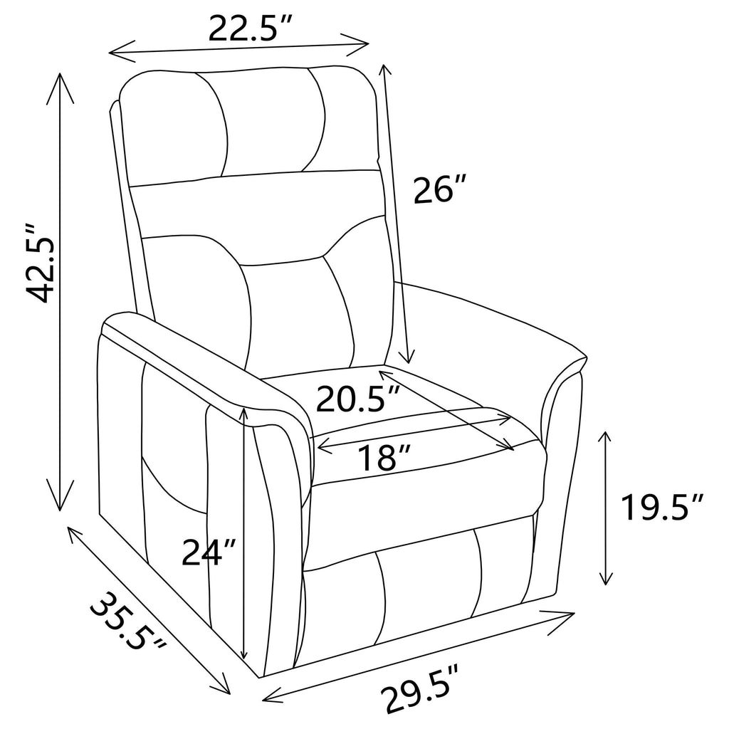 Parker - Upholstered Power Massage Chair With Heat And Massage Functions - Brown