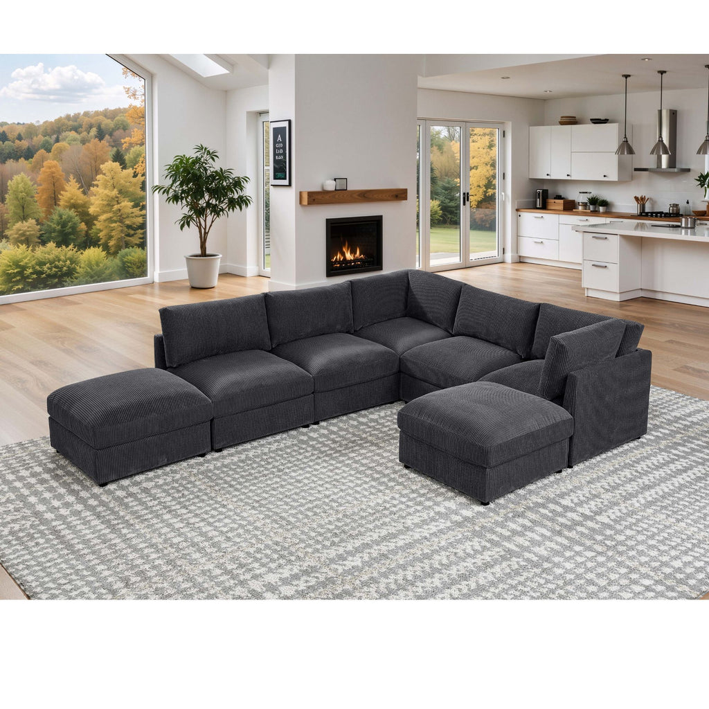 Modern Reversible Modular Sectional