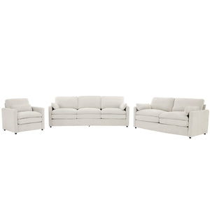 Cozy Upholstered Sofa Set For Living Room