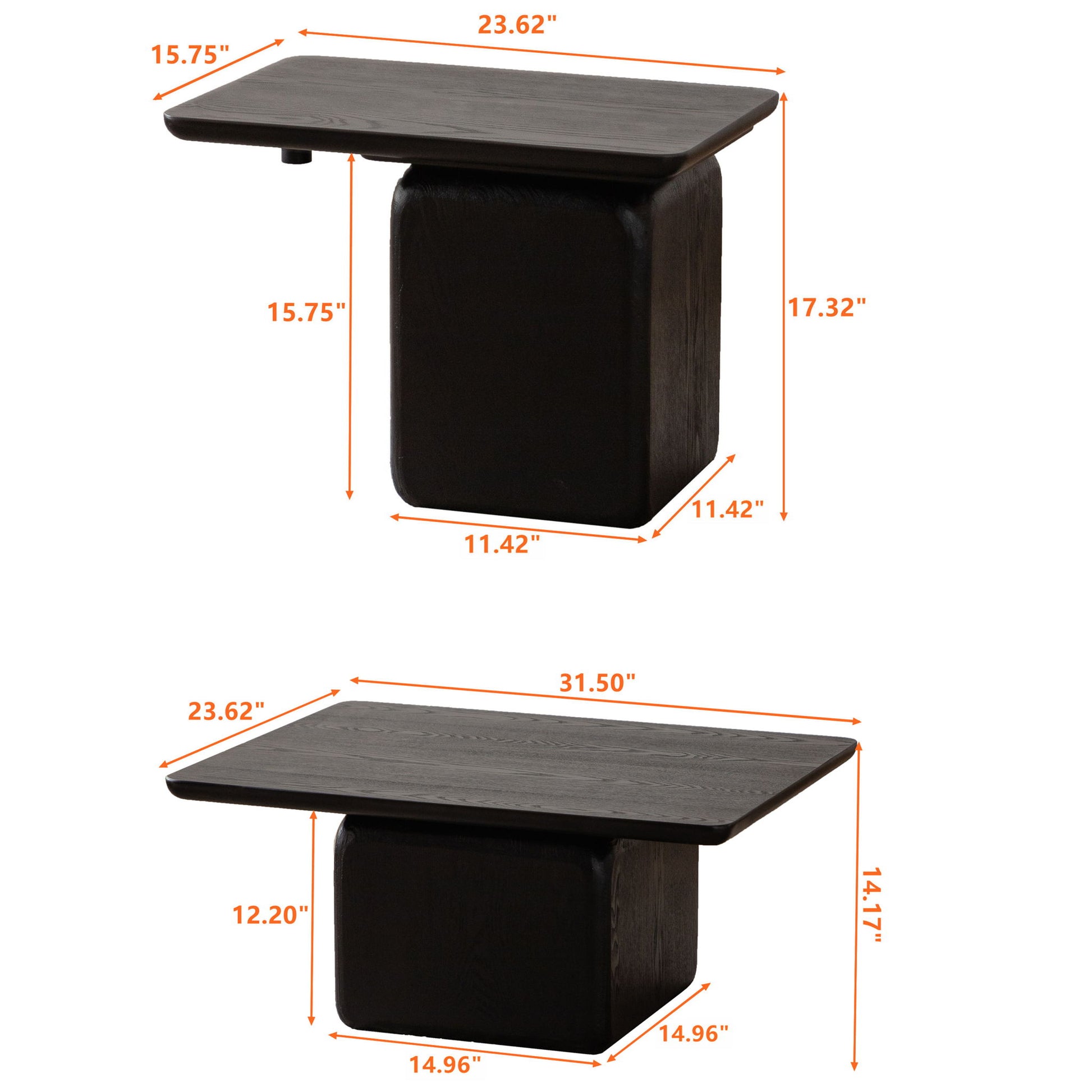 Square Coffee Table Set (Set of 2)
