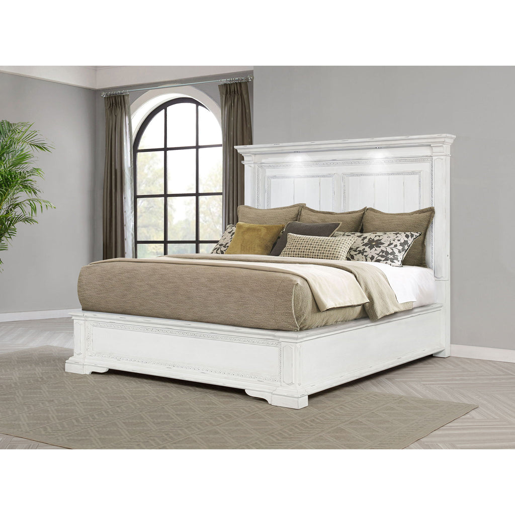 LED Light Panel Bed With Traditional Design