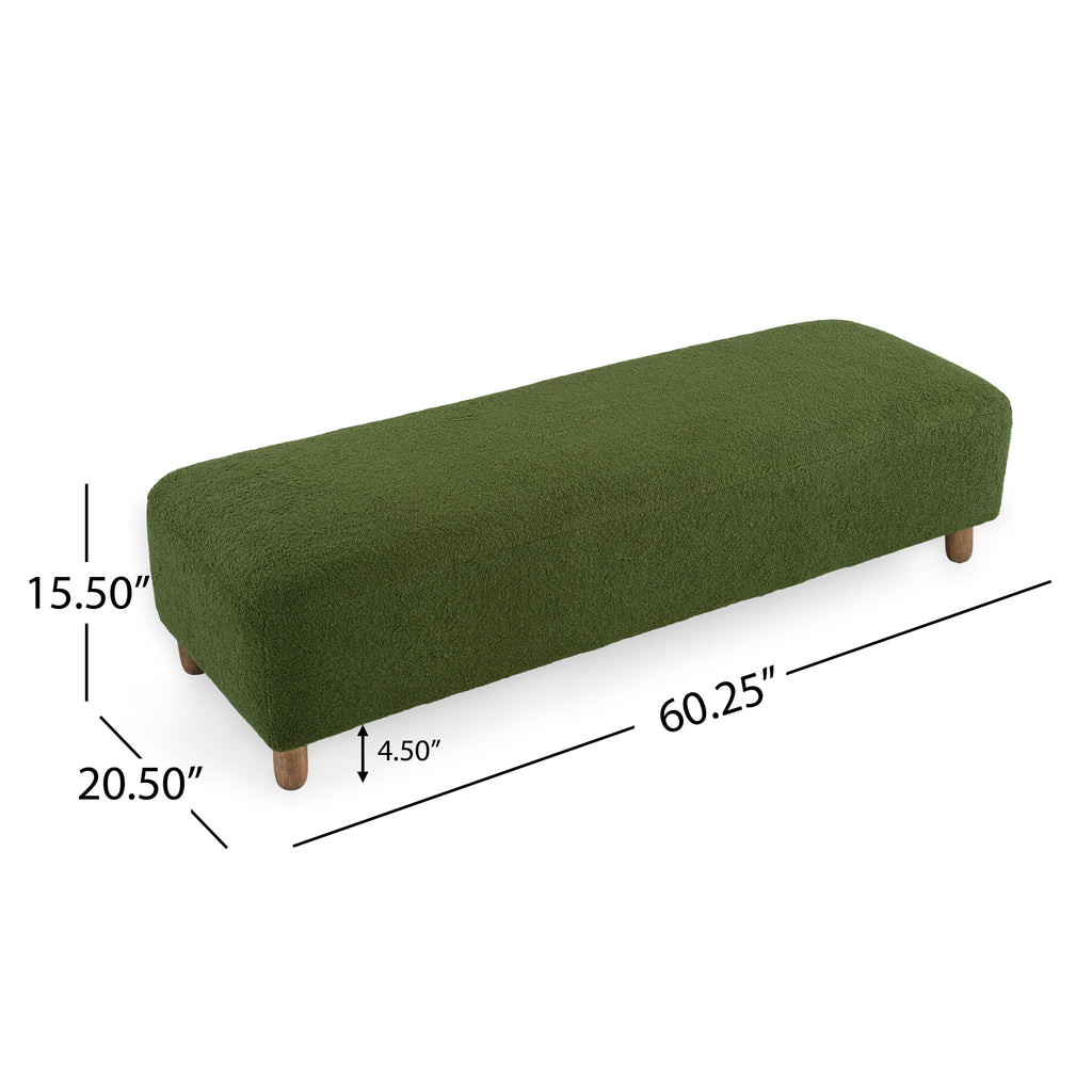 Contemporary Ottoman With Foam Cushion And Durable Upholstery