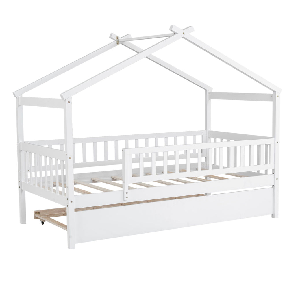 Creativity House Bed With Twin Size Trundle