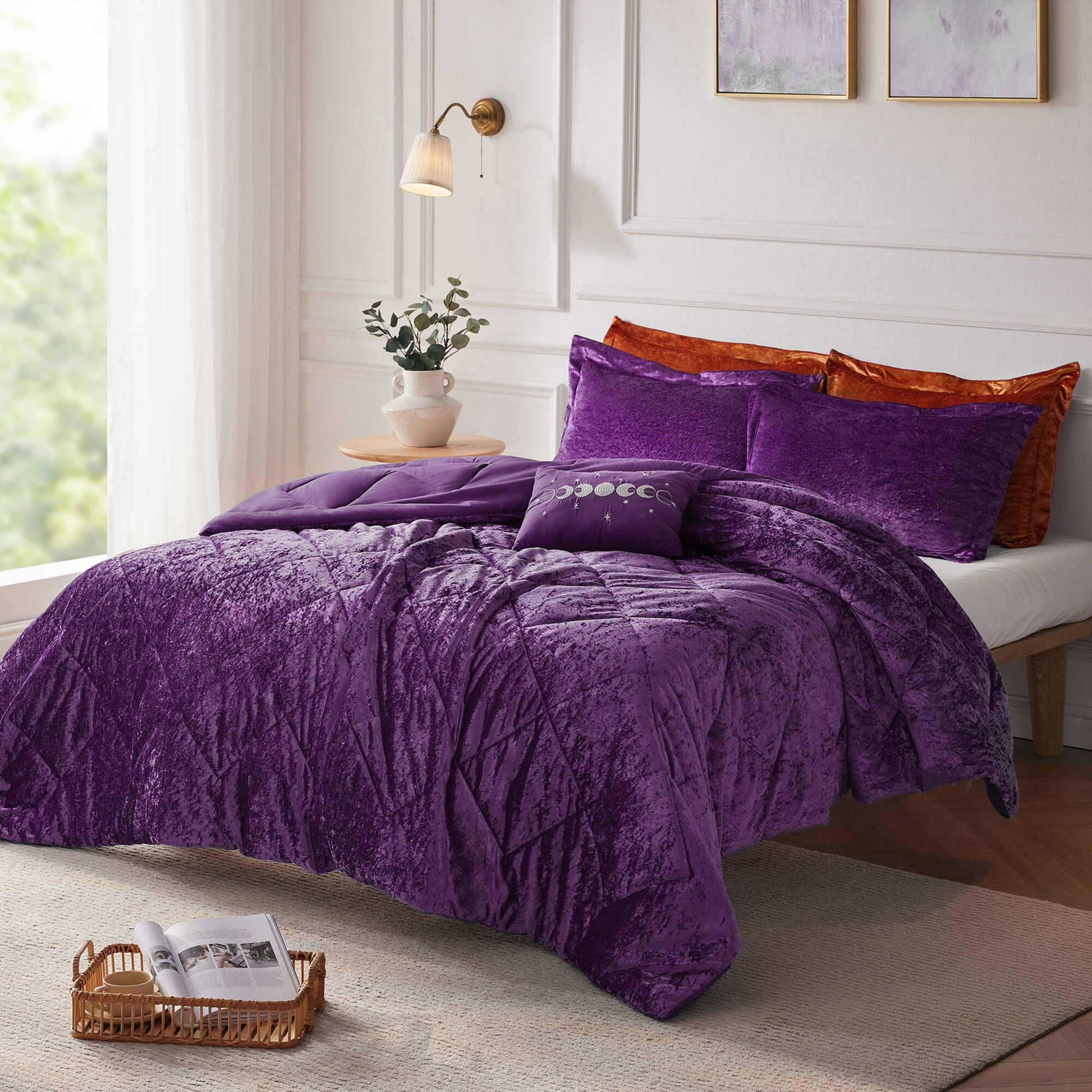 Felicia - King Comforter Set - Purple