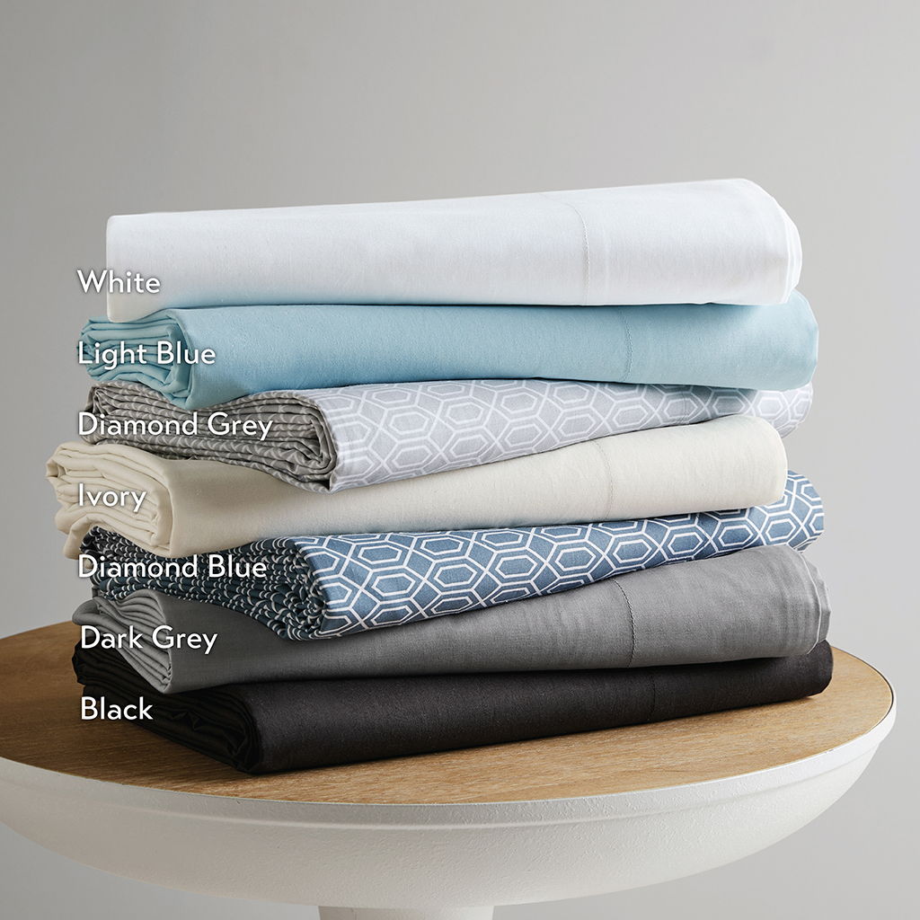 Cotton 144TC - Full Solid Sheet Set - Black