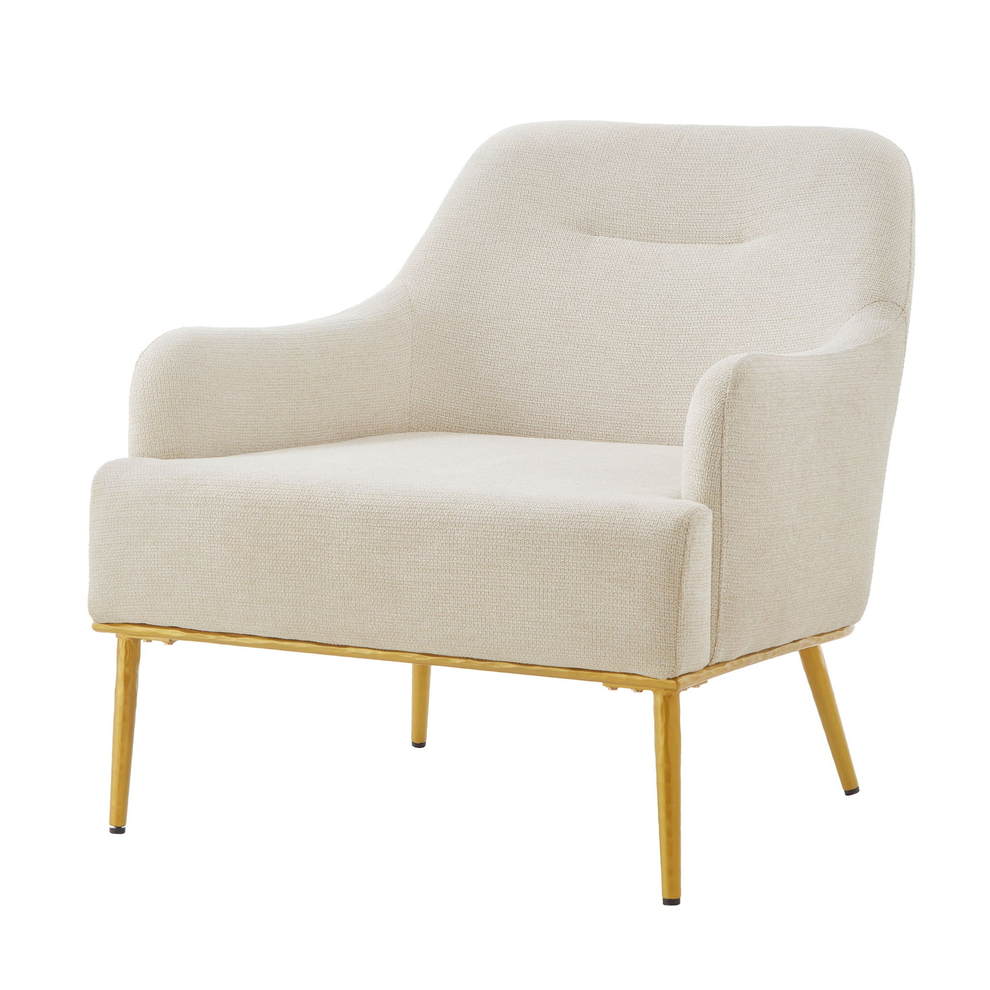 Modern Elegance Accent Chair With Curved Backrest