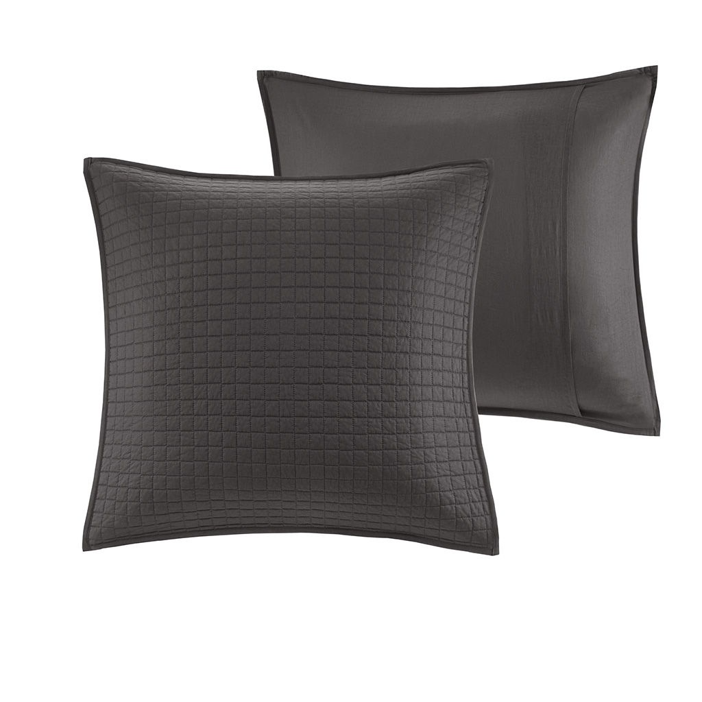Brooklyn - King Comforter Set - Charcoal