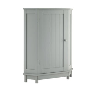 Triangle Corner Bathroom Cabinet With Adjustable Shelf, Storage Unit - Gray