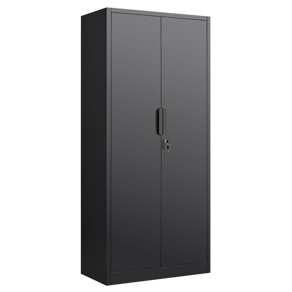 2 Door File Cabinet With Lock, 4 Adjustable Shelves, Heavy-Duty