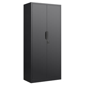 2 Door File Cabinet With Lock, 4 Adjustable Shelves, Heavy-Duty
