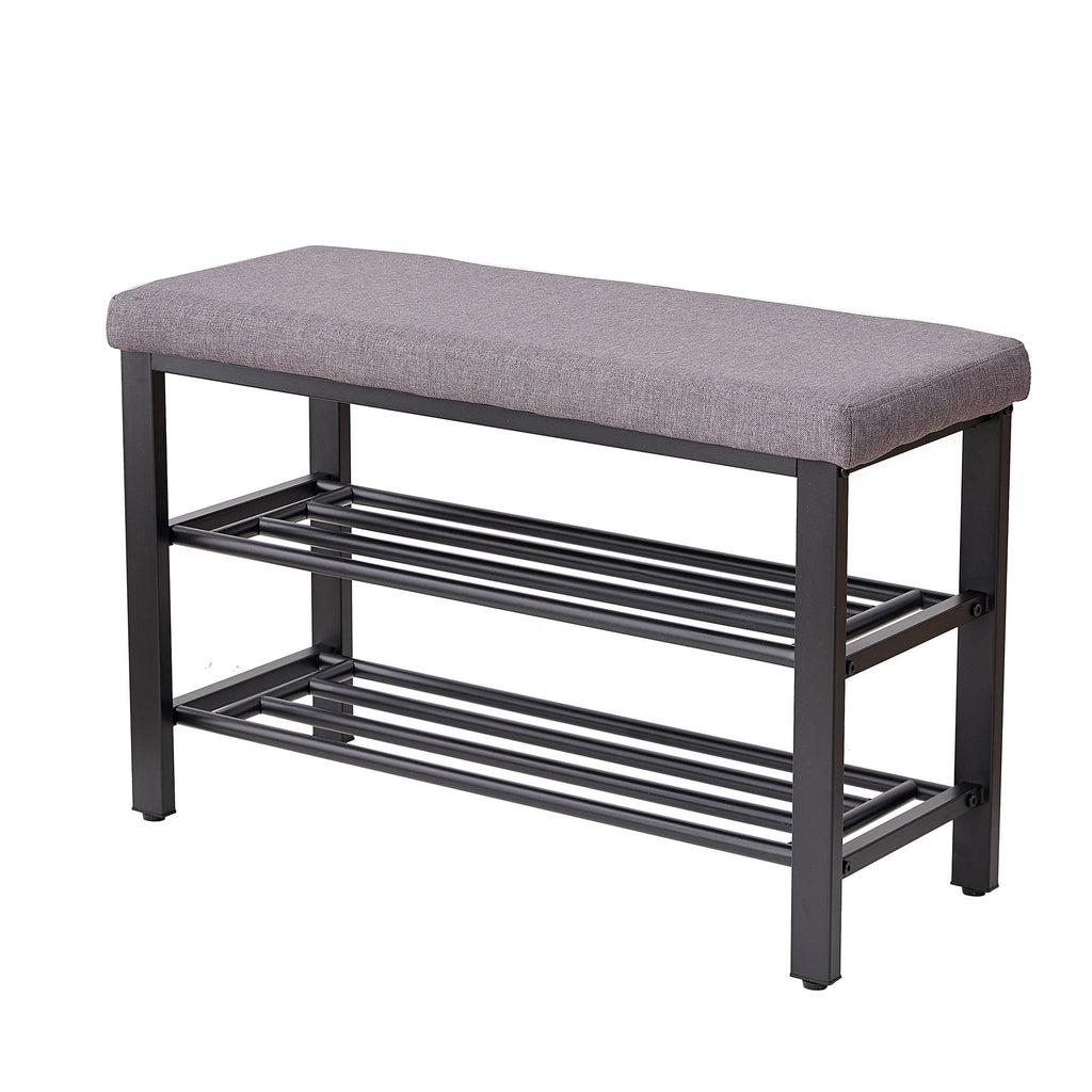 Shoe Bench With Cushion, Storage Seat For Entryway