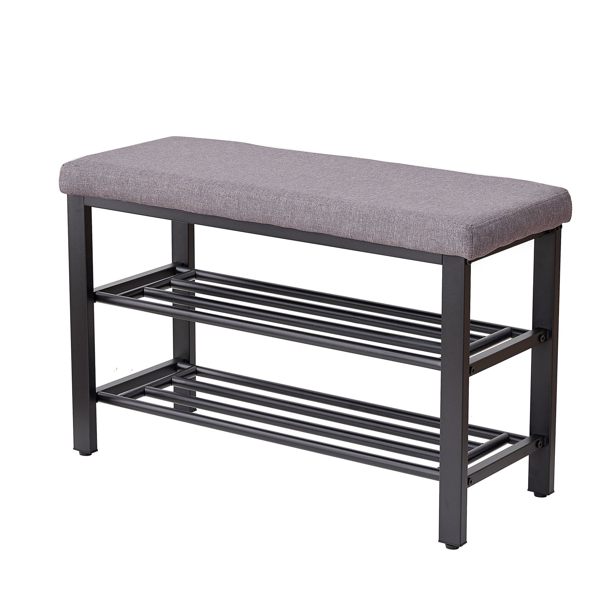 Shoe Bench With Cushion, Storage Seat For Entryway