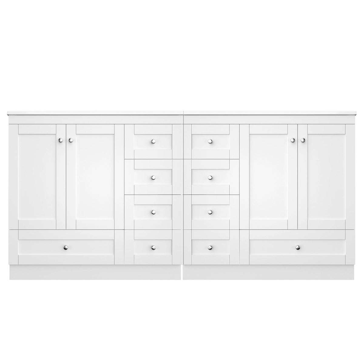 Shaker Free Standing Bathroom Vanity Cabinet & Sink, Soft Close Drawers, Soft Close Doors
