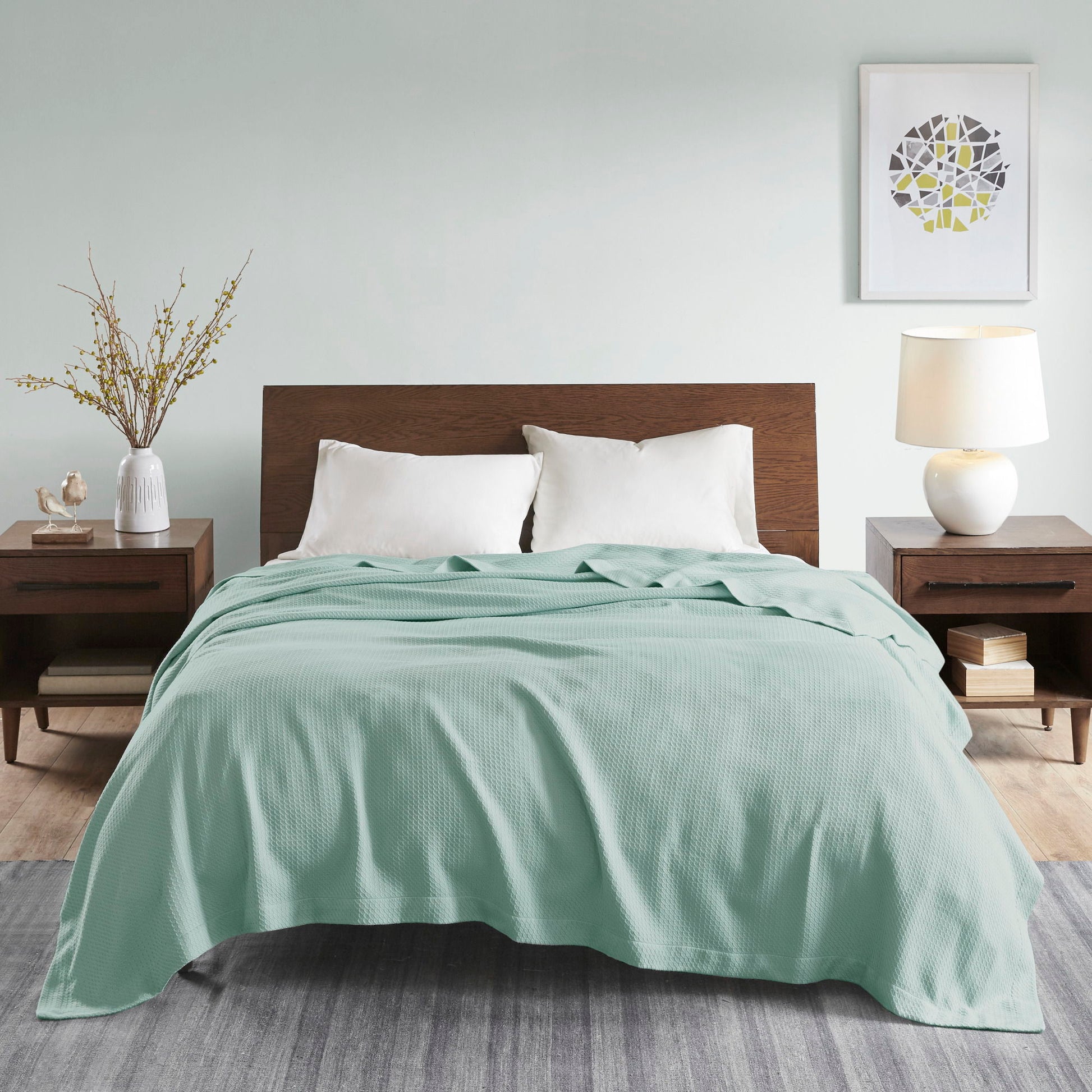 Egyptian Cotton - Twin Blanket - Seafoam