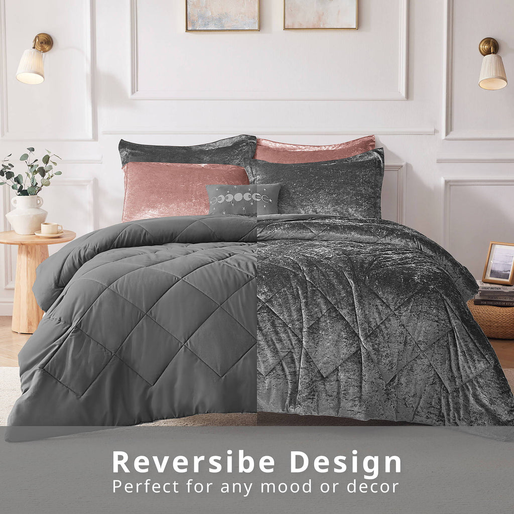 Felicia - Twin Duvet Cover Set - Gray