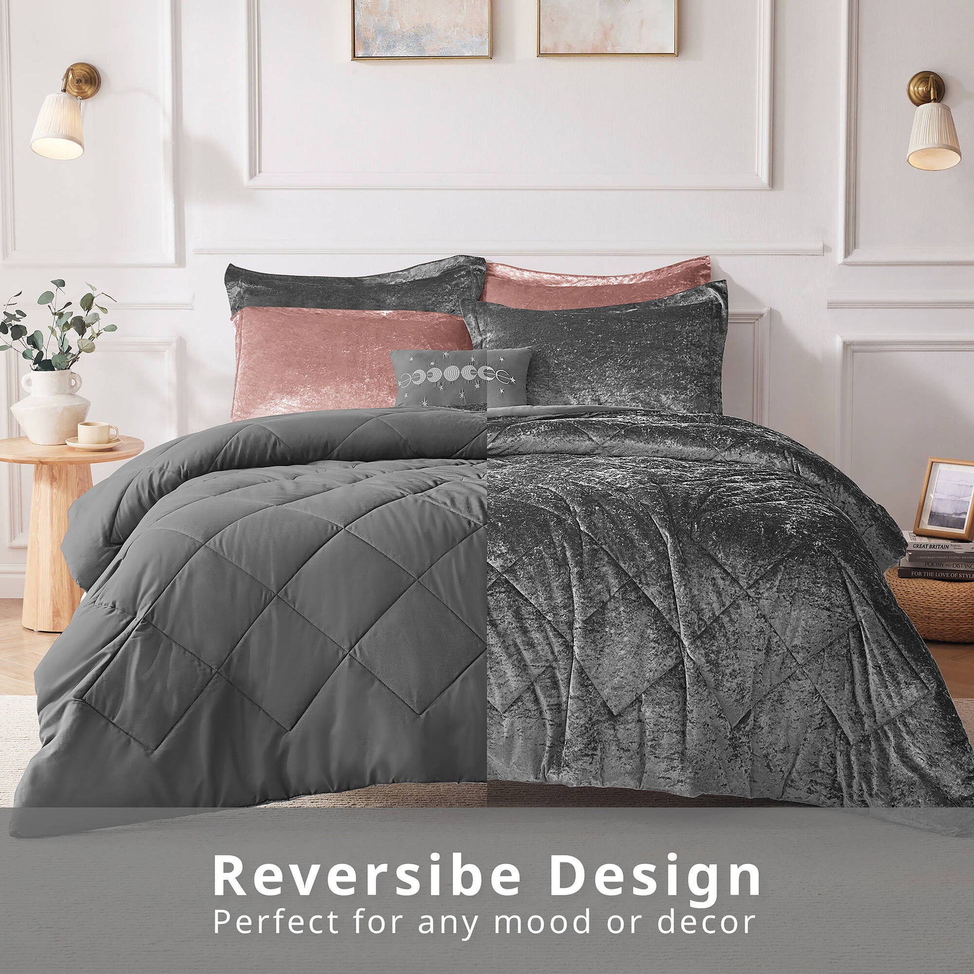 Felicia - Duvet Cover Set - Gray