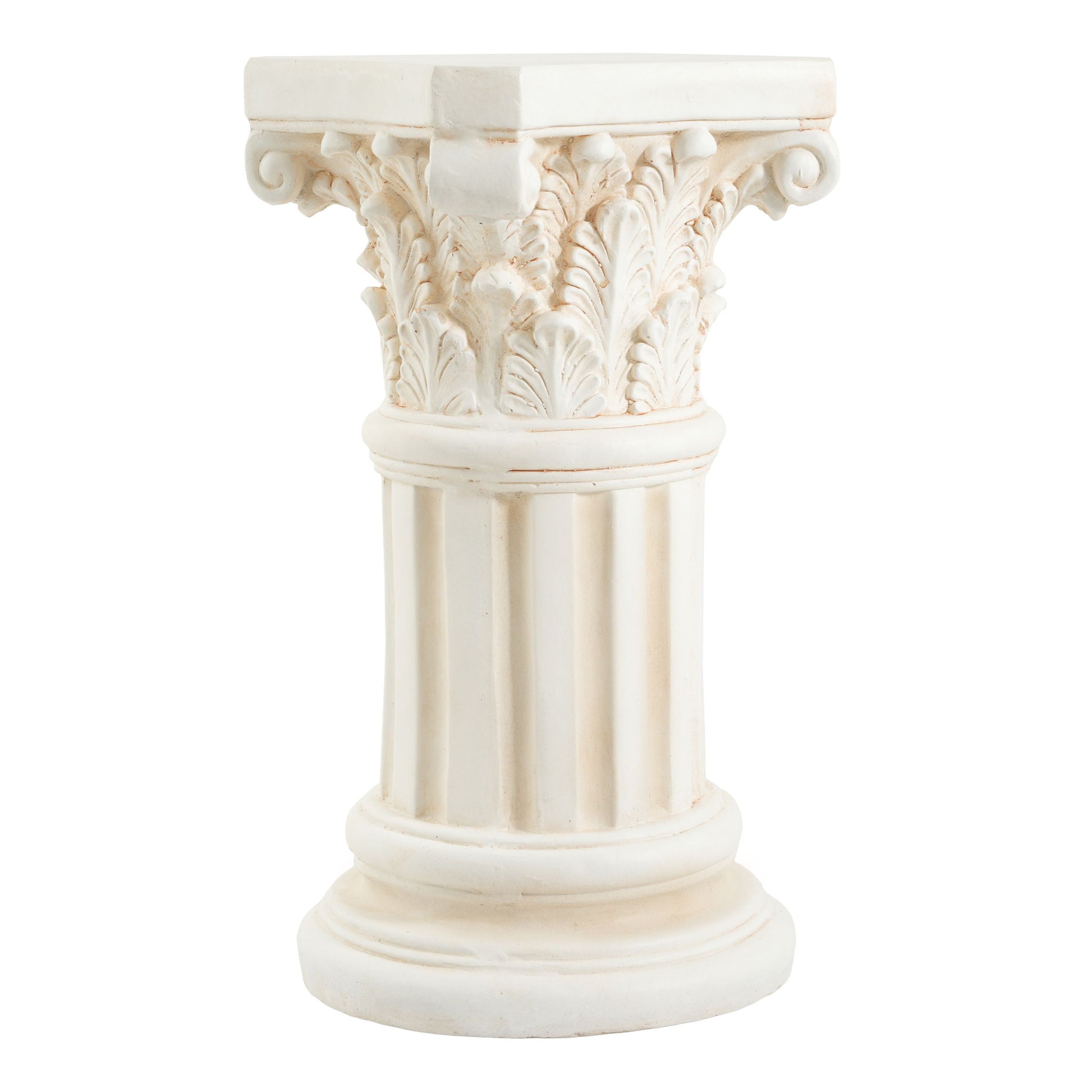 Roman Column Pedestal Stand With Ornate Carving Design