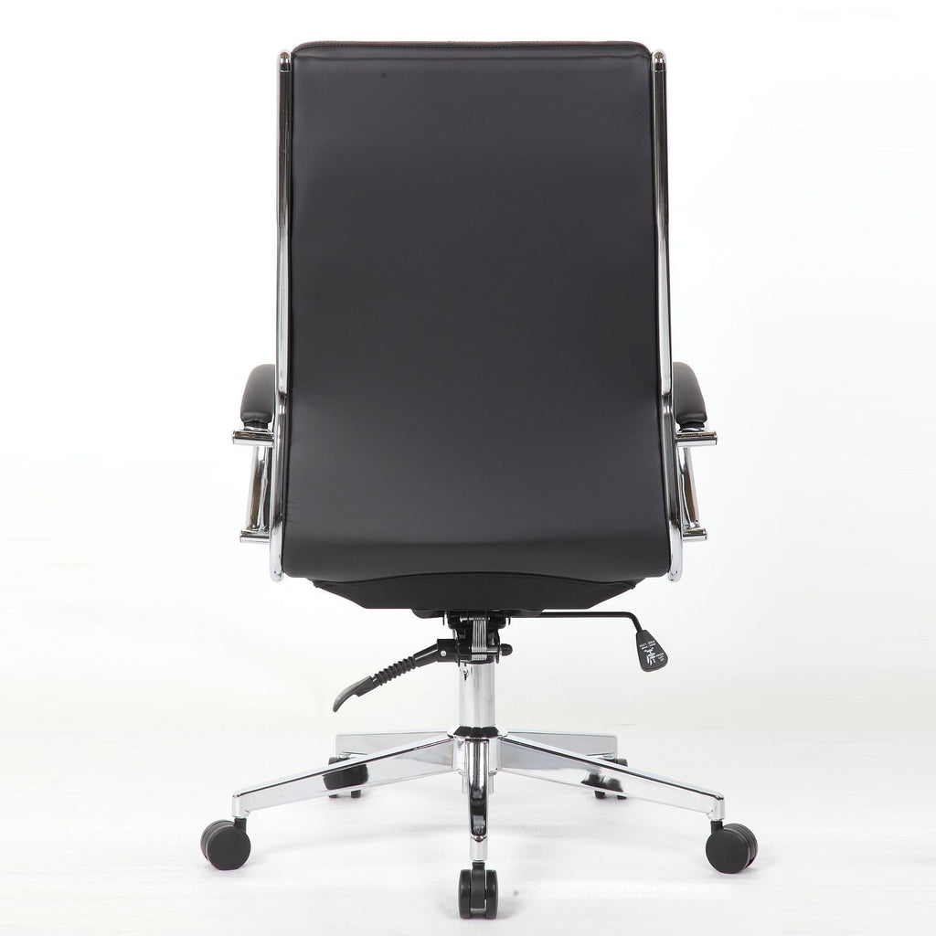 Breathable Mid Back Swivel Computer Chair With Foldable Armrest - Black