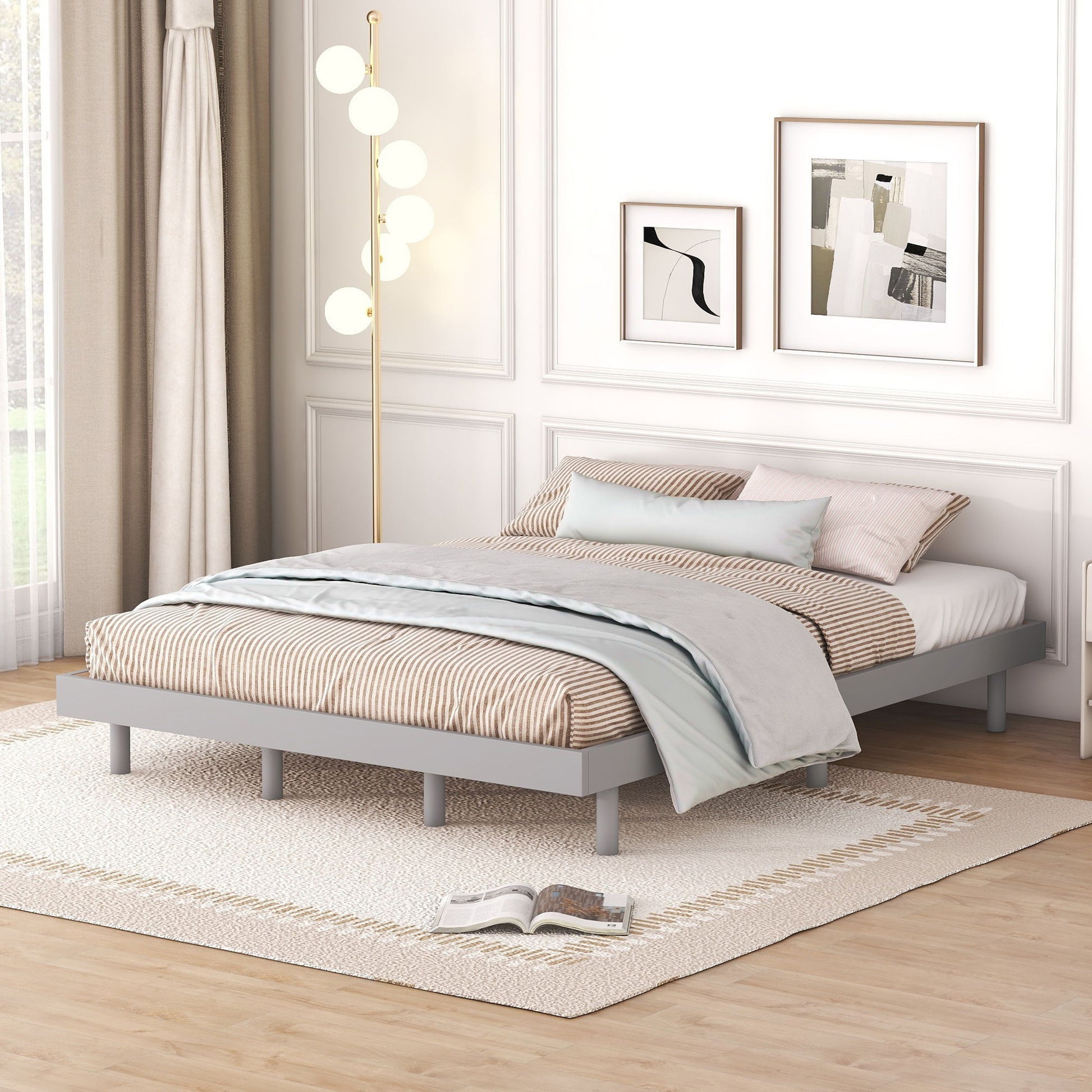 Modern Floating Platform Bed Frame