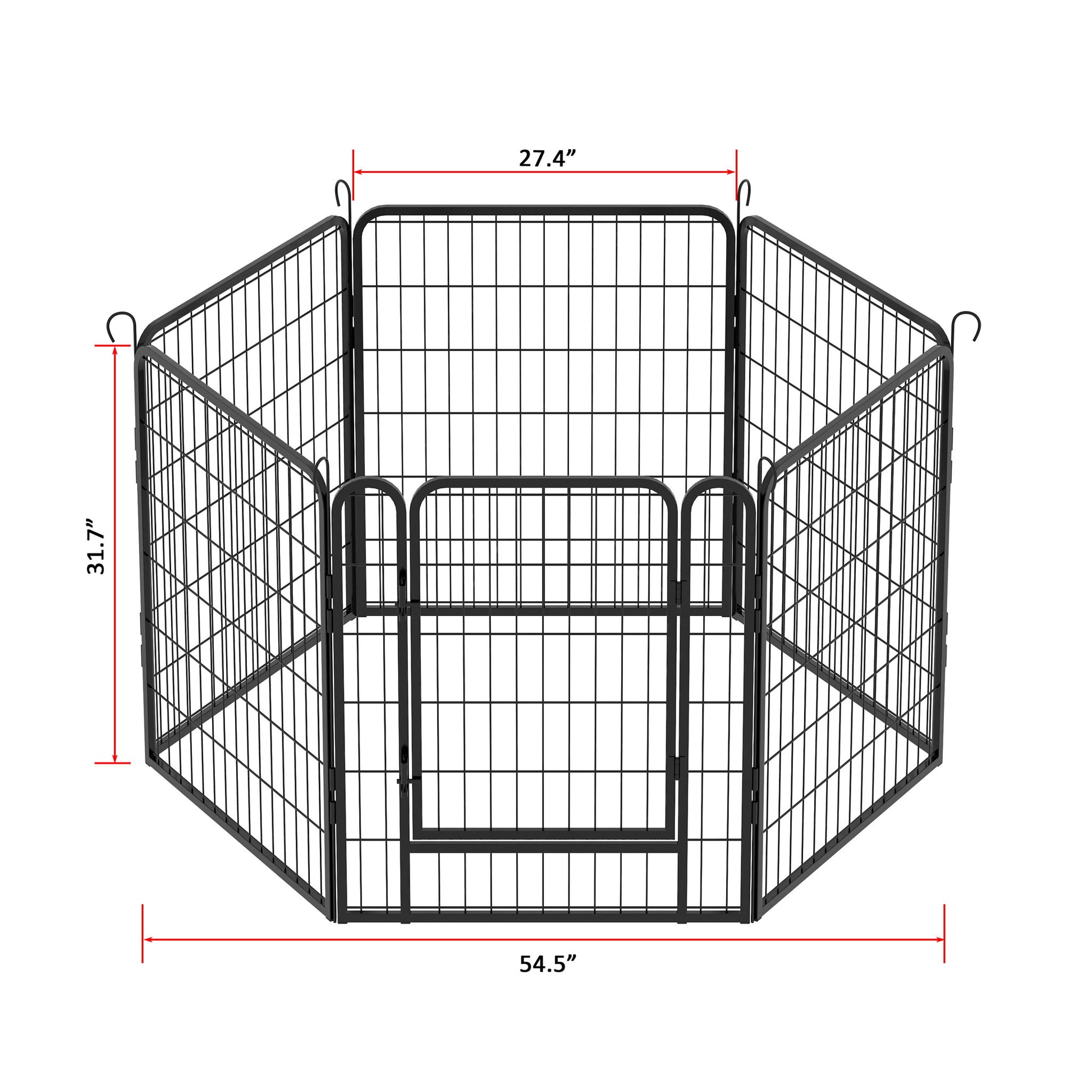 Heavy Duty Metal Playpen With Door, Dog Fence Pet Exercise Pen For Outdoor, Indoor